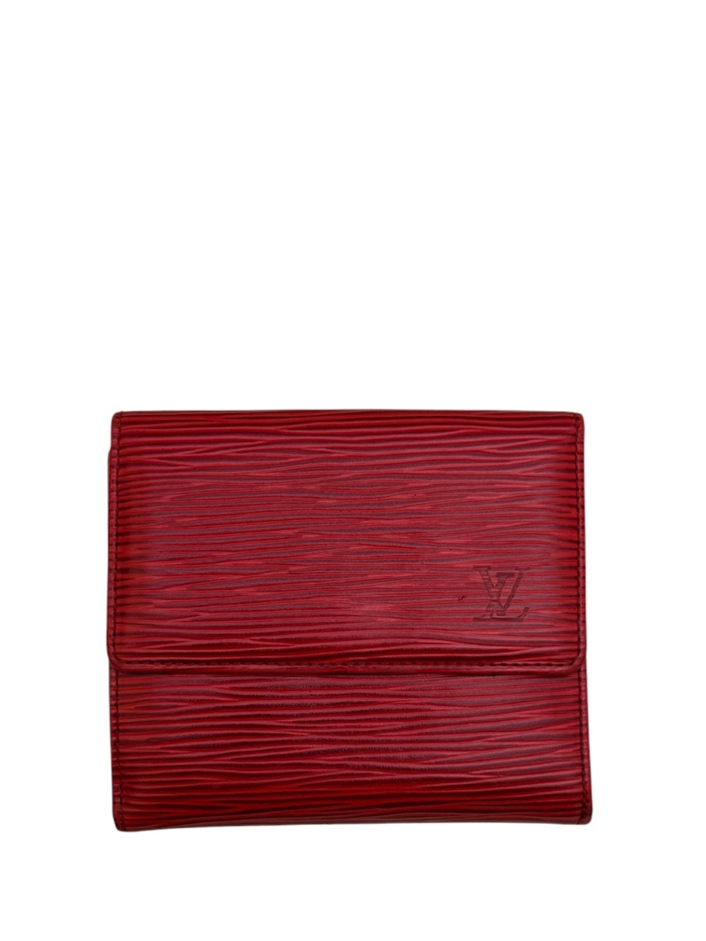 LOUIS VUITTON - RED EPI LEATHER ELISE PORTEFEUILLE COMPACT WALLET